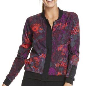 Fabletics Ithaca Jacket Romantic Print Bomber Zip Front Athleisure Women's Small